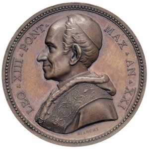 Papal Medals Collection - Leo XIII (1878-1903). Annual medal 1898 a.XX...