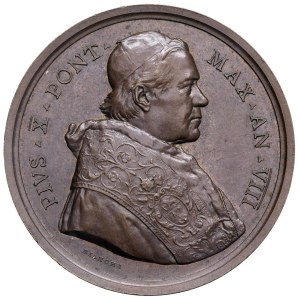 Papal Medals Collection - Pio X (1903-1914). Medaglia annuale 1910 a.VIII. A...