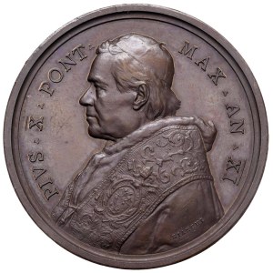 Papal Medals Collection - Pio X (1903-1914). Medaglia annuale 1913 a.XI. Il ...