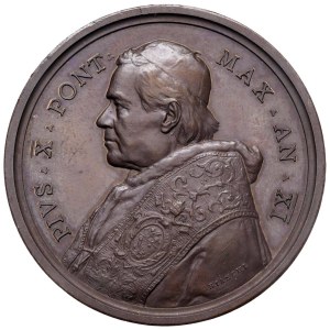 Papal Medals Collection - Pius X (1903-1914). Annual medal 1913 a.XI. The ...