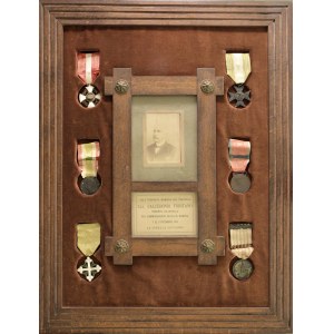 Italian Medals - Medagliere con fotografia del Ten. Col. Calcedoni...