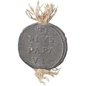 Italian Medals - Roma. Pio VI (1775-1799) Bolla Papale. Pb (g 66,5 ...