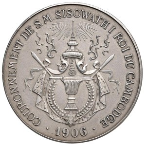 World Medals - Cambogia. Sisowath I (1904-1927). Medaglia 1906. P...