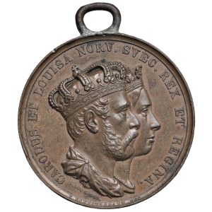 World Medals - Norvegia. Carlo IV e Luisa. Medaglia 1860 opus C. ...