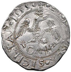 Italian mints - Messina. Charles V (1516-1556) 4 Tari 1555 Ag g. 11,...
