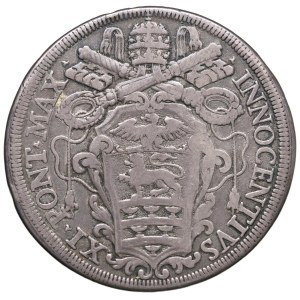 Italian mints - Roma. Innocenzo XI (1676-1689). Piastra. Ag g. 30,...