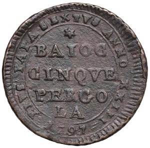 Italian mints - Rome. Pius VI (1775-1799). Pergola. Madonnina from 5 ...