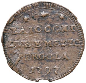Italian mints - Rome. Pius VI (1775-1799). Pergola. Sampietrino from.