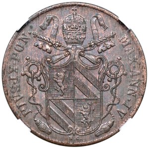 Italian mints - Rome. Pius IX (1846-1878). Baiocco 1849 Rome. Cu. M...