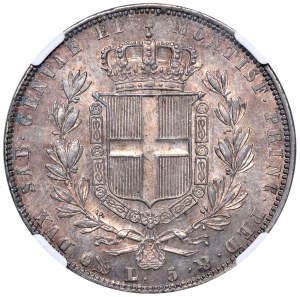 Savoy - Kingdom of Sardinia. Charles Albert (1831-1849). 5 Li...
