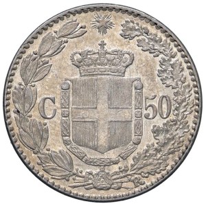 Savoy - Kingdom of Italy. Umberto I (1878-1900). 50 Centesim...