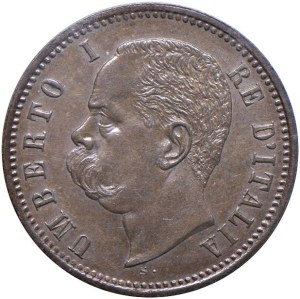Savoy - Kingdom of Italy. Umberto I (1878-1900). 2 cents...