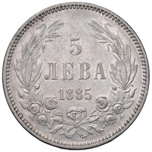 World Coins - Bulgaria. Alexander I (1879-1886) 5 Leva 1885 Ag ...