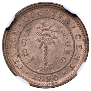 World Coins - Ceylon. Impero Britannico. Regina Vittoria 1837-19...