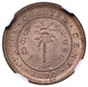 World Coins - Ceylon. British Empire. Queen Victoria 1837-19...