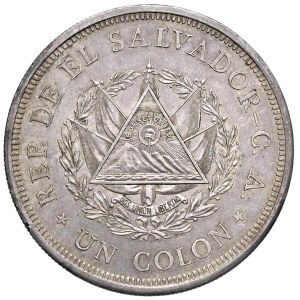 World Coins - El Salvador. Repubblica (dal 1821). Un Colon 1925....