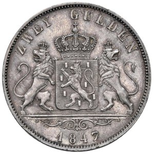 World Coins - Germania. Nassau. Adolph (1839-1866). 2 Gulden 184...