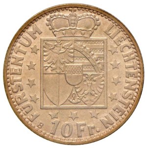 World Coins - Liechtenstein. Franz Joseph II (1938-1989). 10 Fra.