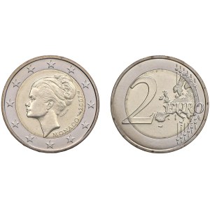 World Coins - Monaco. 2 euro commemorativo 2007 Grace Kelly in b...