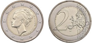 World Coins - Monaco. 2 euro commemorative 2007 Grace Kelly in b...