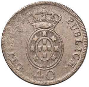 World Coins - Portugal. Jean VI. 40 réis ( Pataco) 1813. Cu gr...