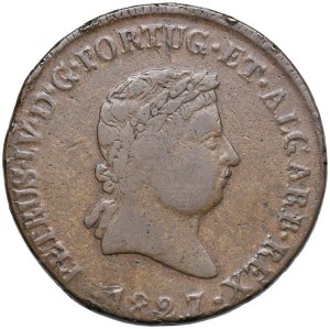 World Coins - Portugal. Pedro IV. 40 réis ( Pataco) 1827. Cu g...
