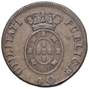 World Coins - Portugal. Pedro IV. 40 réis ( Pataco) 1827. Cu g...