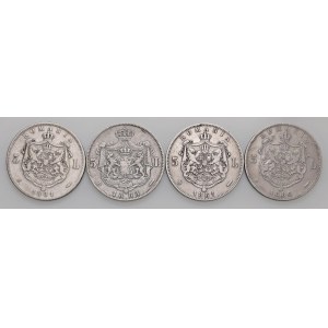 World Coins - Romania. Carlo I (1866-1914). 5 Lei 1880, 1881 (2 ...