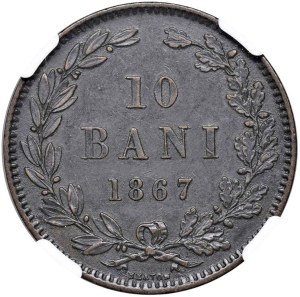 World Coins - Romania. Charles I (1866-1906). 10 Bani 1867 Heaton....