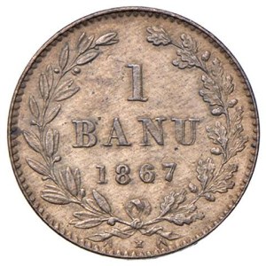 World Coins - Romania. Charles I (1866-1914). 1 Banu 1867 H. CU (g...