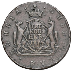 World Coins - Russia. Siberia. Caterina II (1762-1796). 5 Kopeks...