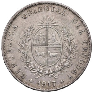 World Coins - Uruguay Republic. 1917 weight. AG (g 24.89). KM 23...