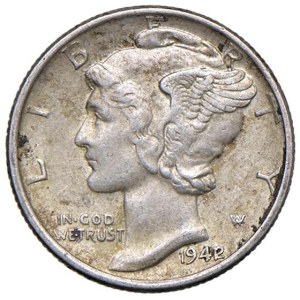 World Coins - Stati Uniti d'America. Dime Mercury 1942/1. Zecc...