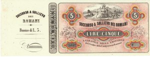 Italian Banknotes - 5 Lira Voucher Relief to Romans 30....