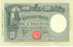 Italian Banknotes - BANK of ITALY - Victor Emmanuel III (1900-1943)...