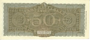 Italian Banknotes - BANCA d'ITALIA - Luogotenenza (1944-1946) - 50 Lir...