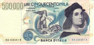 Italian Banknotes - Italian Republic. 500000 Lire 1997 Raffaello Sa...