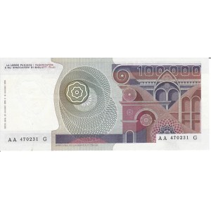 Italian Banknotes - Repubblica Italiana. 100000 Lire Venere di Bottice...