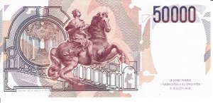 Italian Banknotes - Italian Republic. 50000 Lire Bernini 1 type. If.