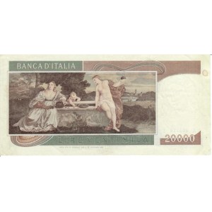 Italian Banknotes - Repubblica Italiana. 20000 Lire Tiziano. Decreto d...