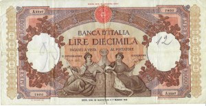 Italian Banknotes - Italian Republic. 10000 Lire Queens of the Sea. D...