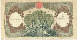 Italian Banknotes - Italian Republic. 5000 Lire Queens of the Sea. De.