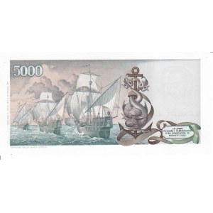 Italian Banknotes - Repubblica Italiana. 5000 Lire Colombo 2 tipo. Dec...