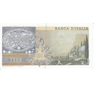 Italian Banknotes - Repubblica Italiana. 2000 Lire Galileo Galilei. De...