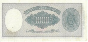 Italian Banknotes - Italian Republic. 1000 Lire Italy. Head. De.