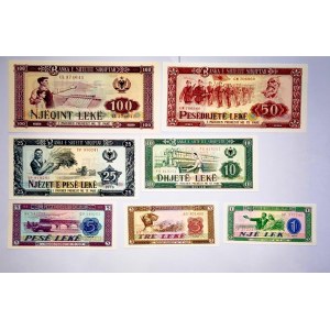 Foreign Banknotes - Albania - Banka e Shtetit Shqiptar. Serie 1,3,5,10...