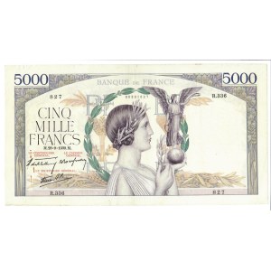 Foreign Banknotes - Francia - Banque de France, 5000 Francs, 28/09/193...