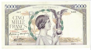 Foreign Banknotes - France - Banque de France, 5000 Francs, 28/09/193...