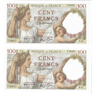 Foreign Banknotes - Francia - Banque de France, 100 Francs. 29/01/1942...