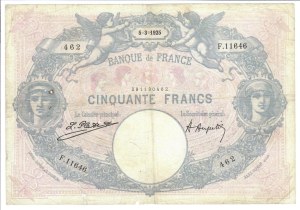 Foreign Banknotes - France - Banque de France, 50 Francs 05/03/1925. ...